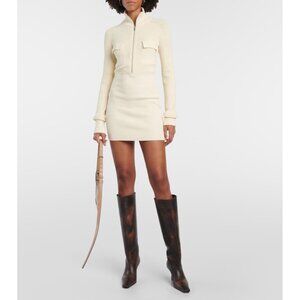 Aya Muse Rutu Dress in Cream Knit Long Sleeve